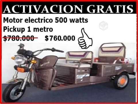 Triciclo electrico con asientos plegables
