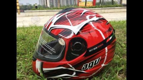 Casco de moto agv 2017 red black