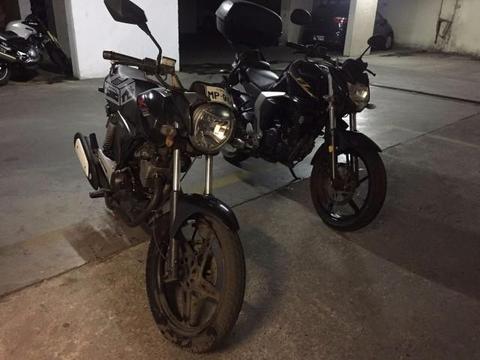 Motos Yamaha FZ y Keeway RKIII