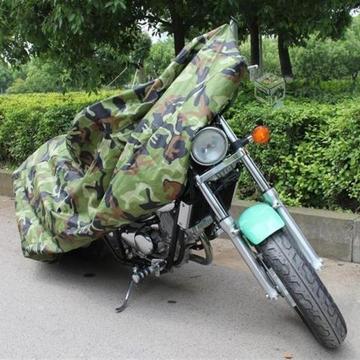 Cubre moto camuflada transformable en hamaca