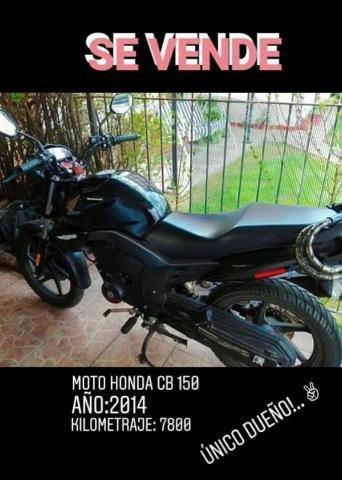 Moto Honda CB150 Año2014 único dueño conversable