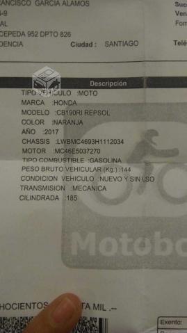 Honda CB R2017