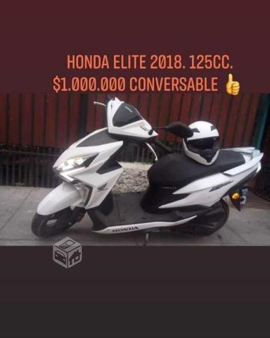 Moto automática Honda elite 2018. 125cc