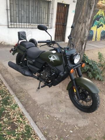 Moto shopper verde oscuro